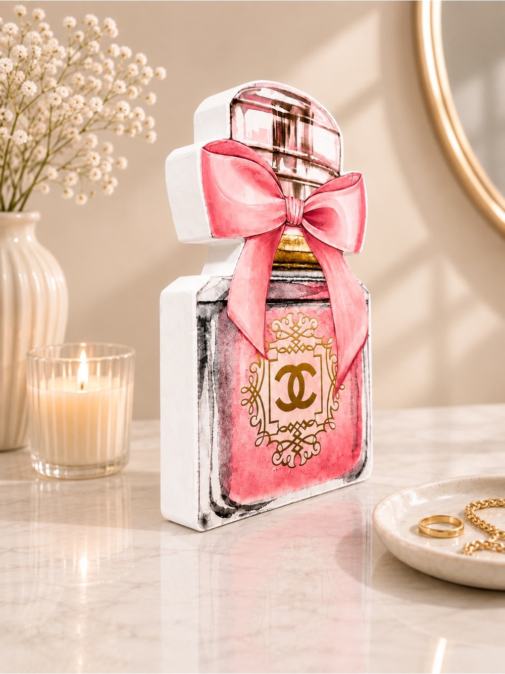 CHANEL PERFUME HOME 3D WOOD ACCENT DECOR